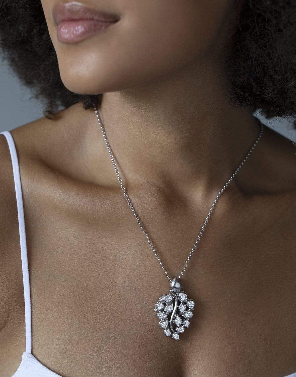 TAMARA COMOLLI-Classic Diamond Snowflake Pendant-WHITE GOLD