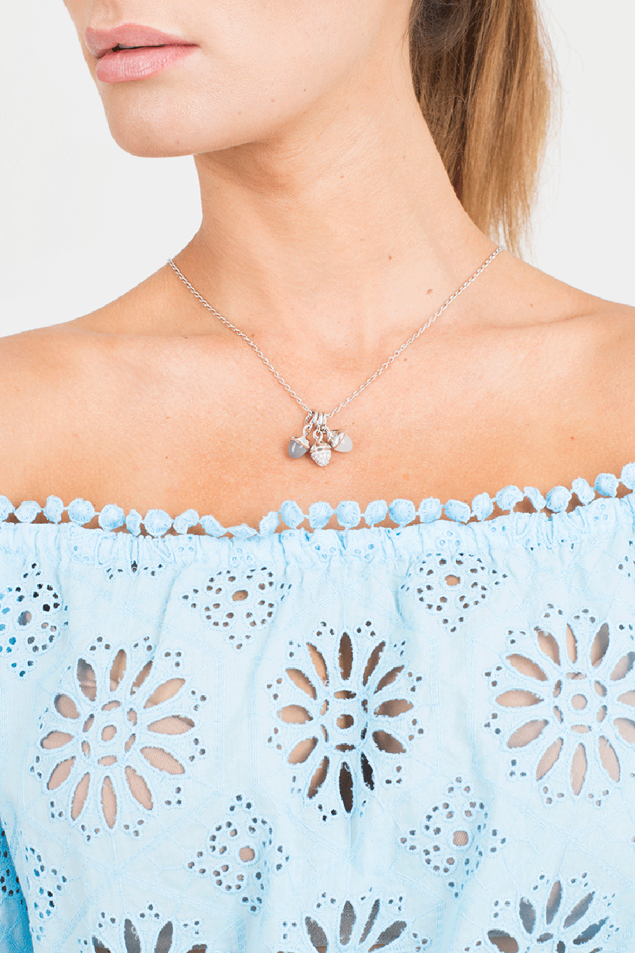 TAMARA COMOLLI-Grey Moonstone Mikado Flamenco Pendant-WHITE GOLD
