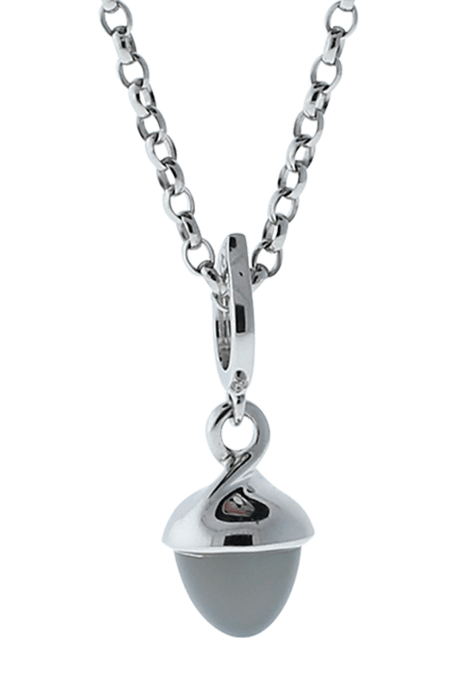 TAMARA COMOLLI-Grey Moonstone Mikado Flamenco Pendant-WHITE GOLD
