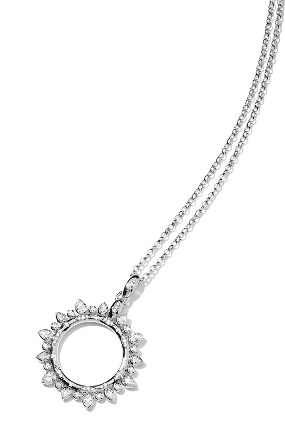 TAMARA COMOLLI-Large Classic Gypsy Sun Pendant-WHITE GOLD