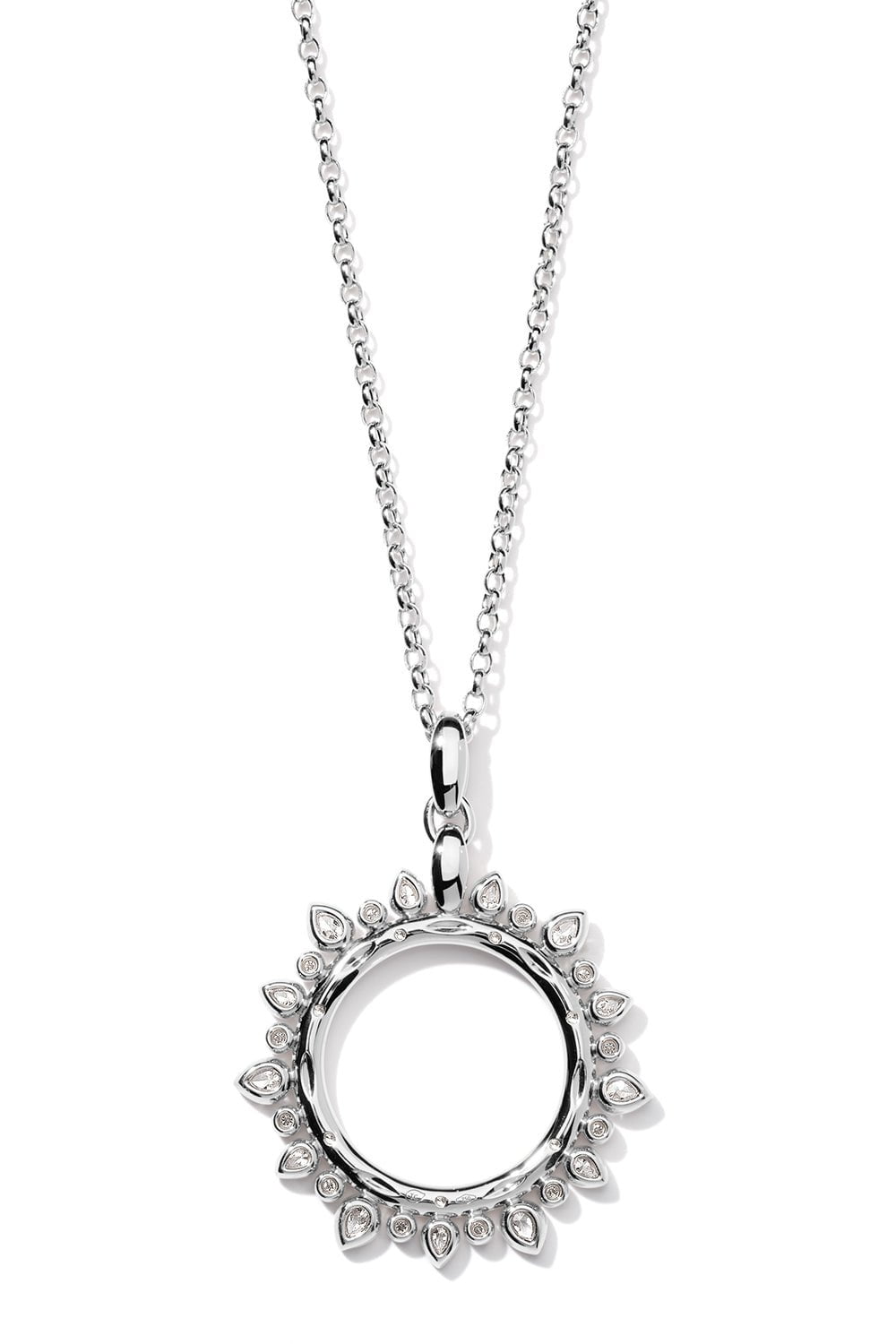 TAMARA COMOLLI-Large Classic Gypsy Sun Pendant-WHITE GOLD