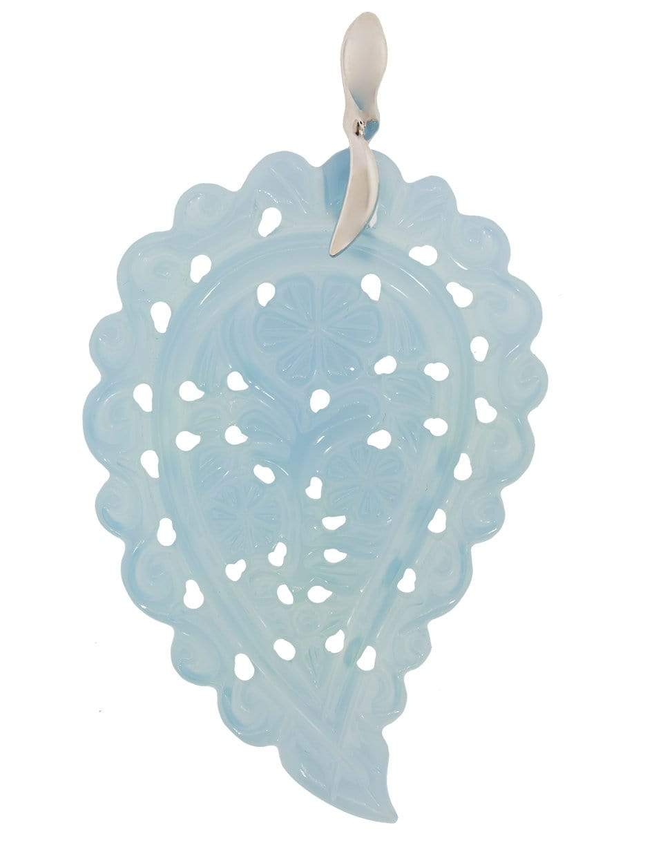 TAMARA COMOLLI-Large Denim Chalcedony India Pendant-WHITE GOLD