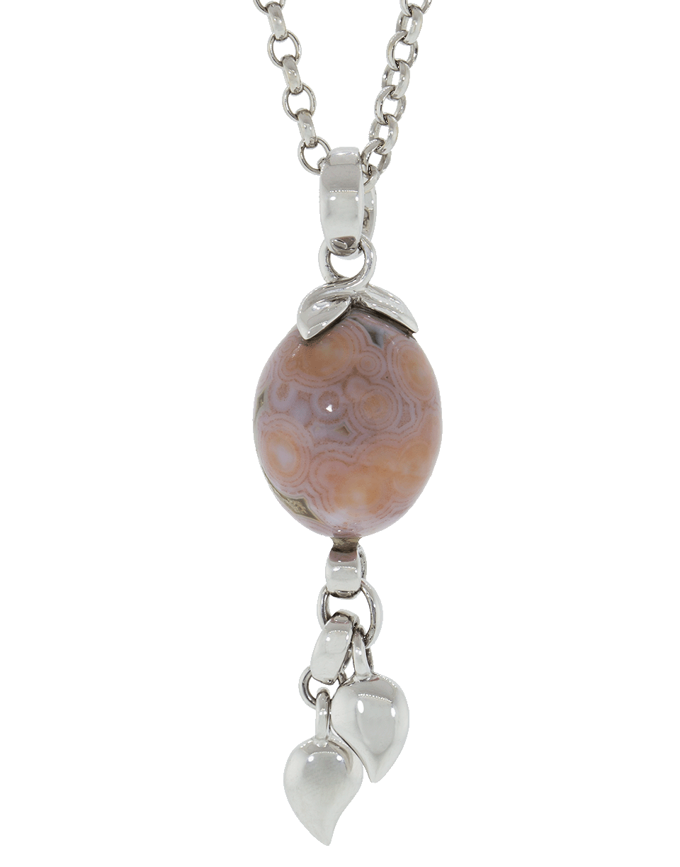 TAMARA COMOLLI-Large Ocean Jasper Coconut Pendant-WHITE GOLD