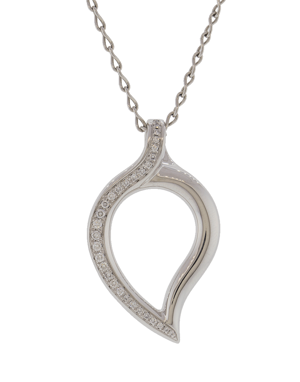 TAMARA COMOLLI-Large Paveline Drop Pendant-WHITE GOLD