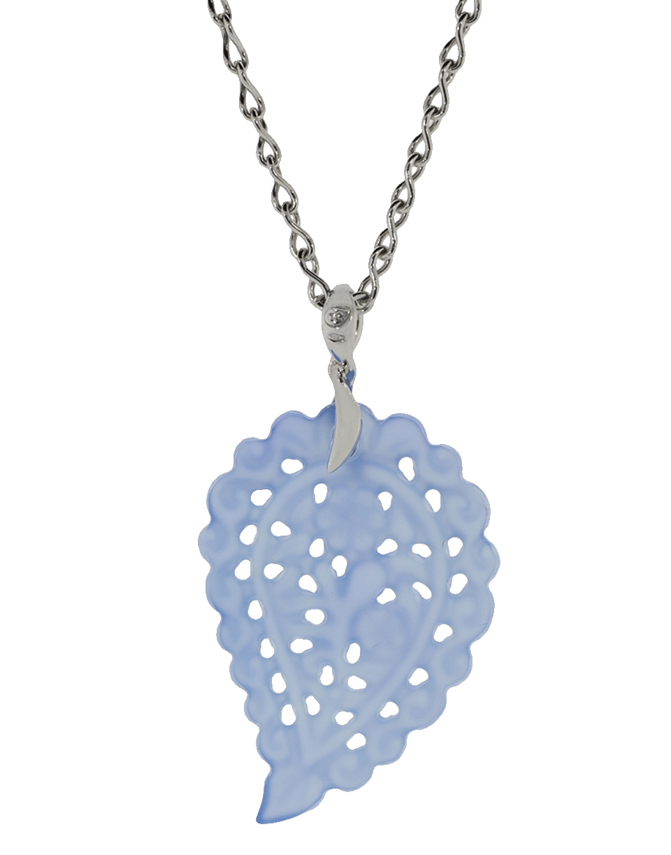TAMARA COMOLLI-Medium Carved Denim Chalcedony India Pendant-WHITE GOLD