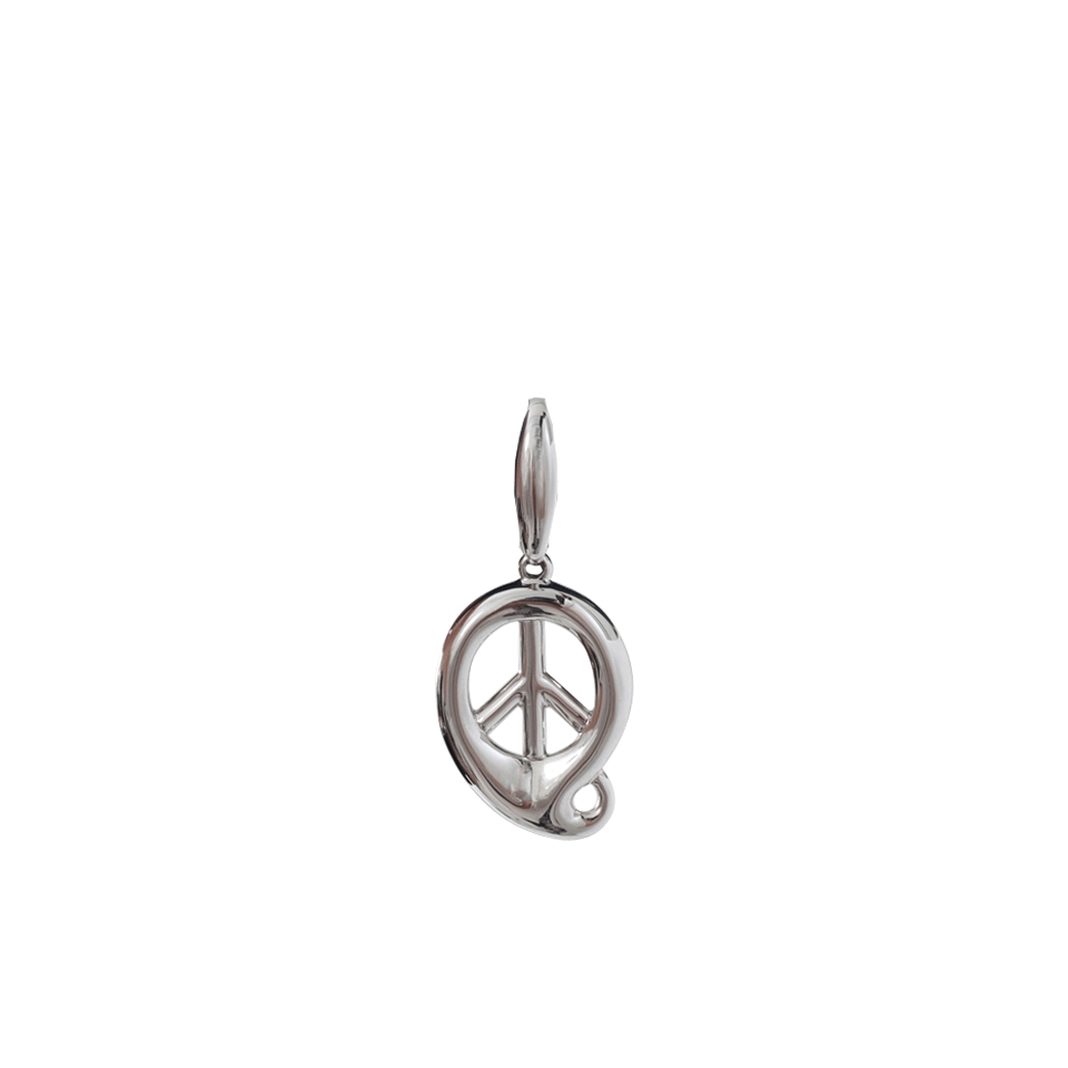 TAMARA COMOLLI-Paisley Peace Sign Pendant-WHITE GOLD