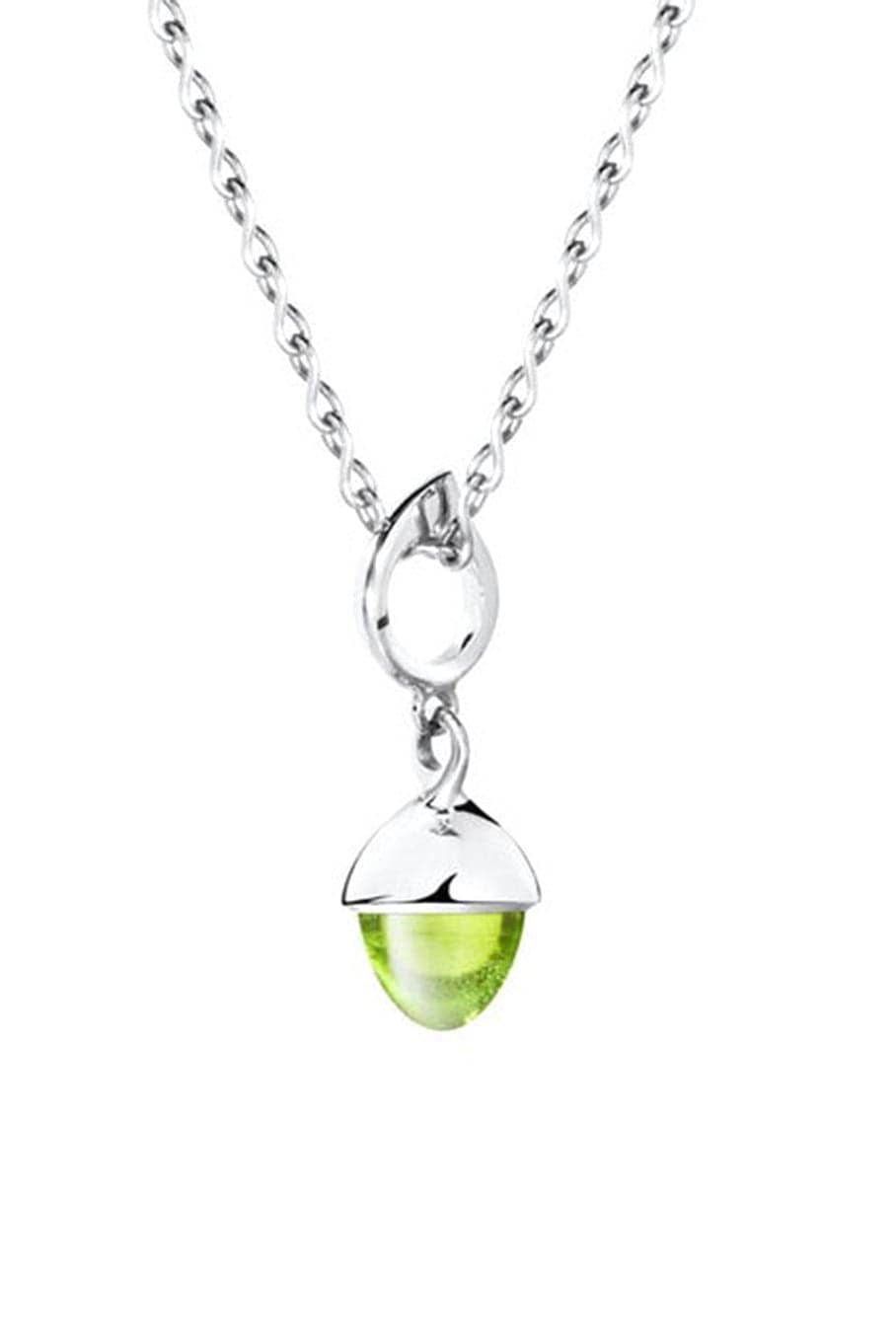 TAMARA COMOLLI-Peridot Flamenco Pendant-WHITE GOLD