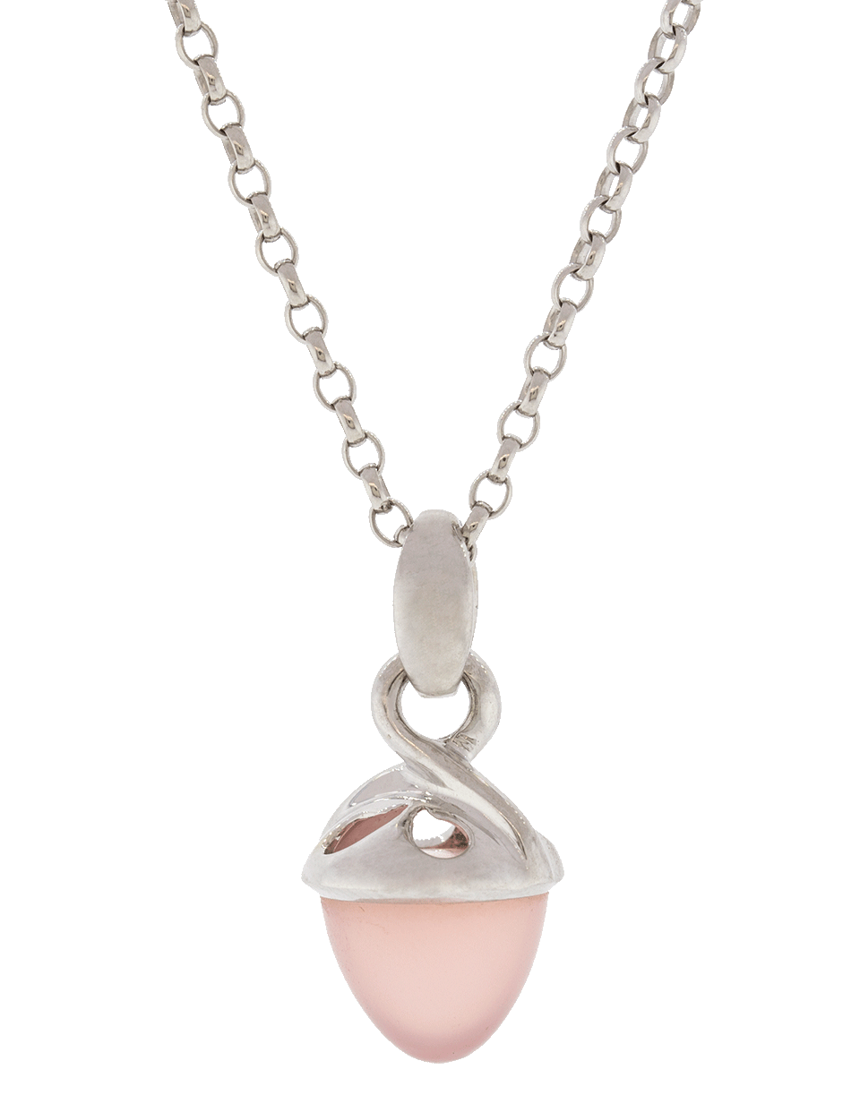 TAMARA COMOLLI-Pink Chalcedony Fairy Mikado Pendant-WHITE GOLD