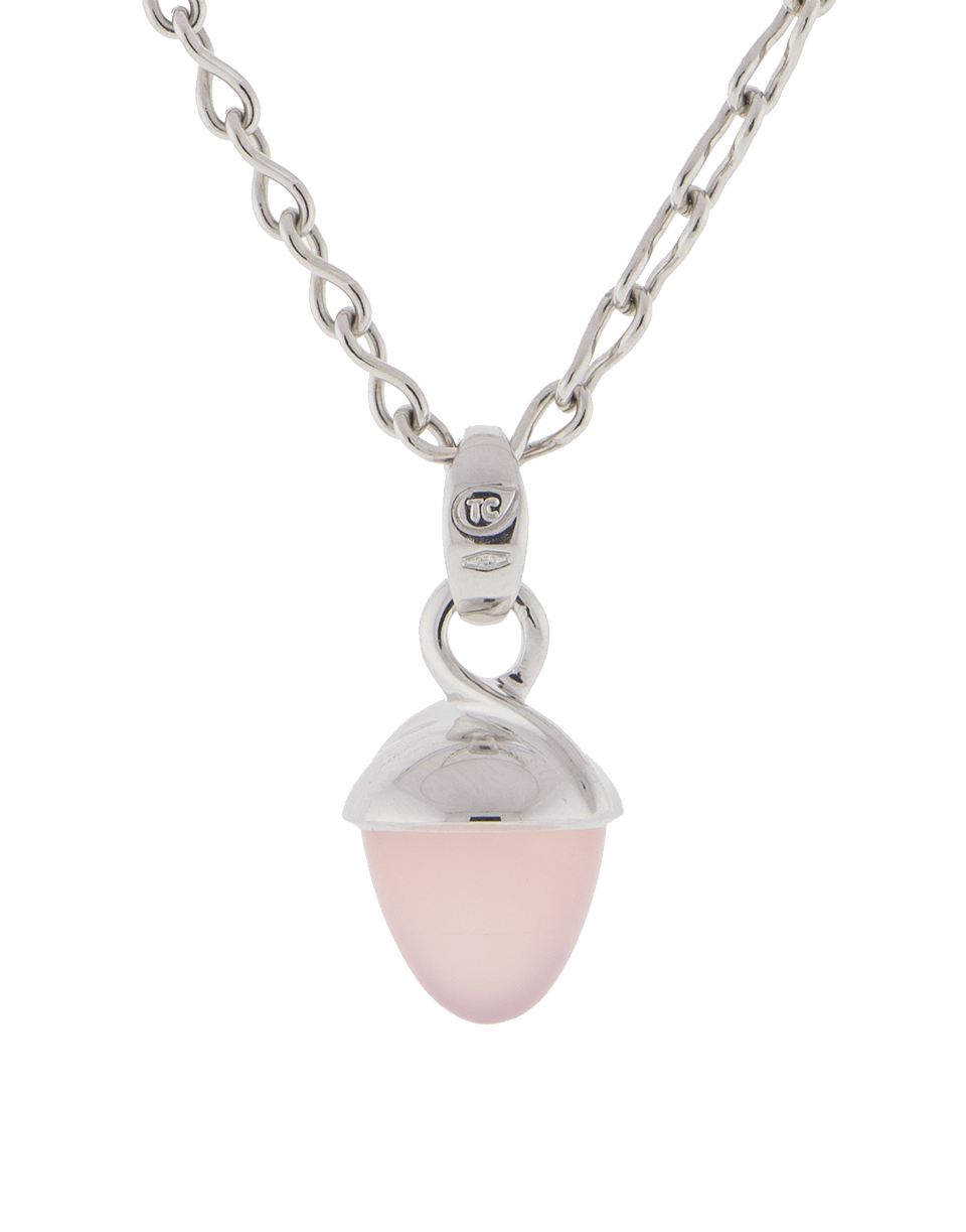 TAMARA COMOLLI-Pink Chalcedony Mikado Bouquet Pendant-WHITE GOLD