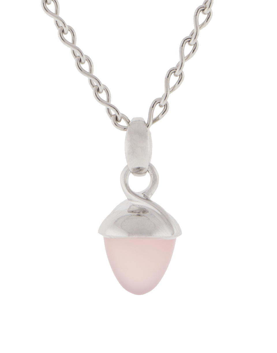 TAMARA COMOLLI-Pink Chalcedony Mikado Bouquet Pendant-WHITE GOLD
