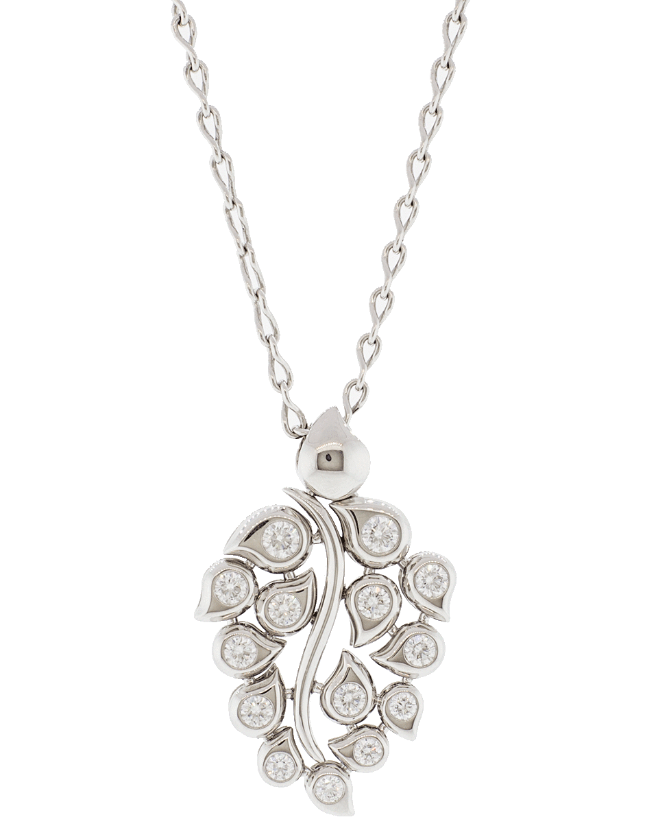 TAMARA COMOLLI-Sky Snowflake Leaf Pendant-WHITE GOLD