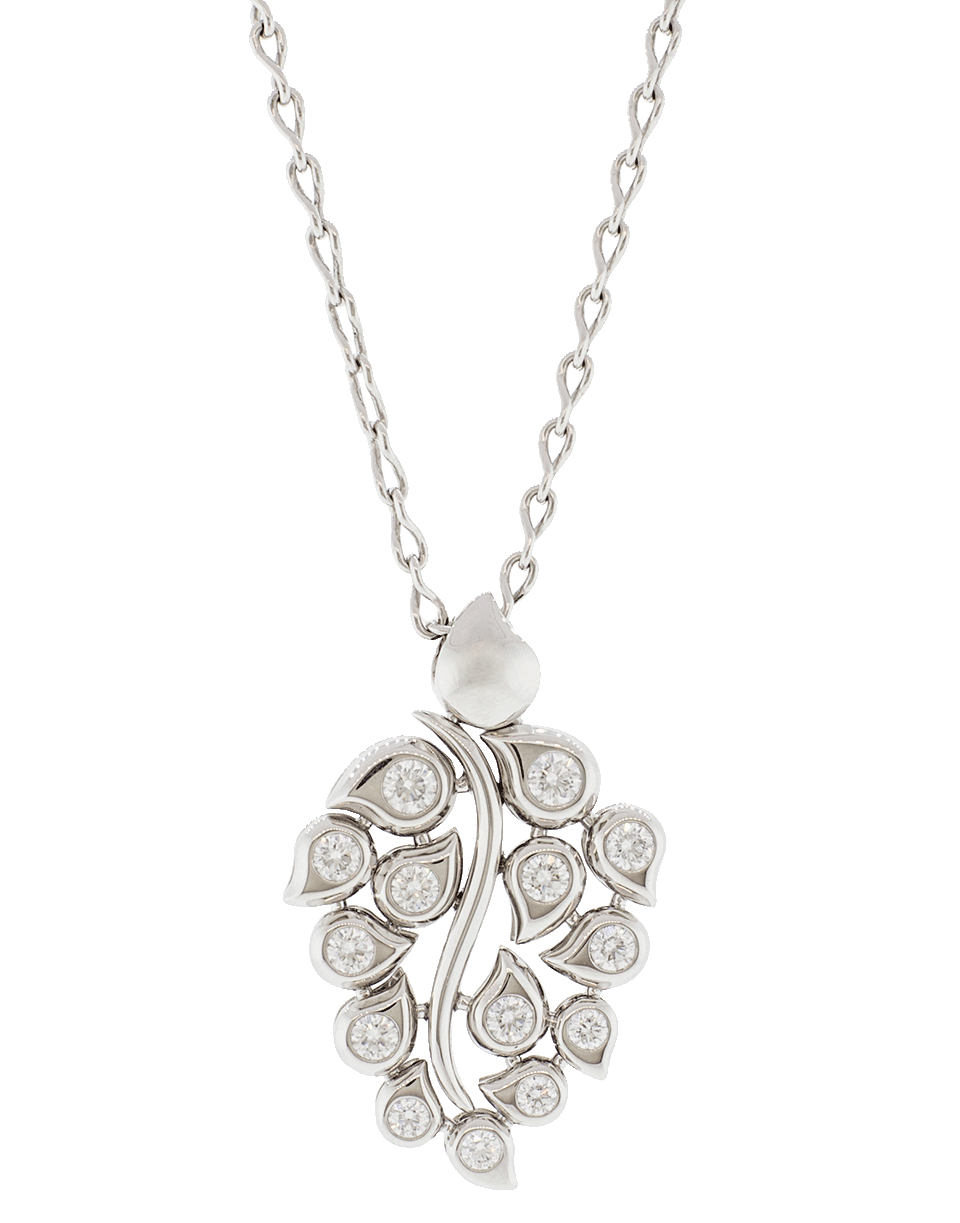 TAMARA COMOLLI-Sky Snowflake Leaf Pendant-WHITE GOLD