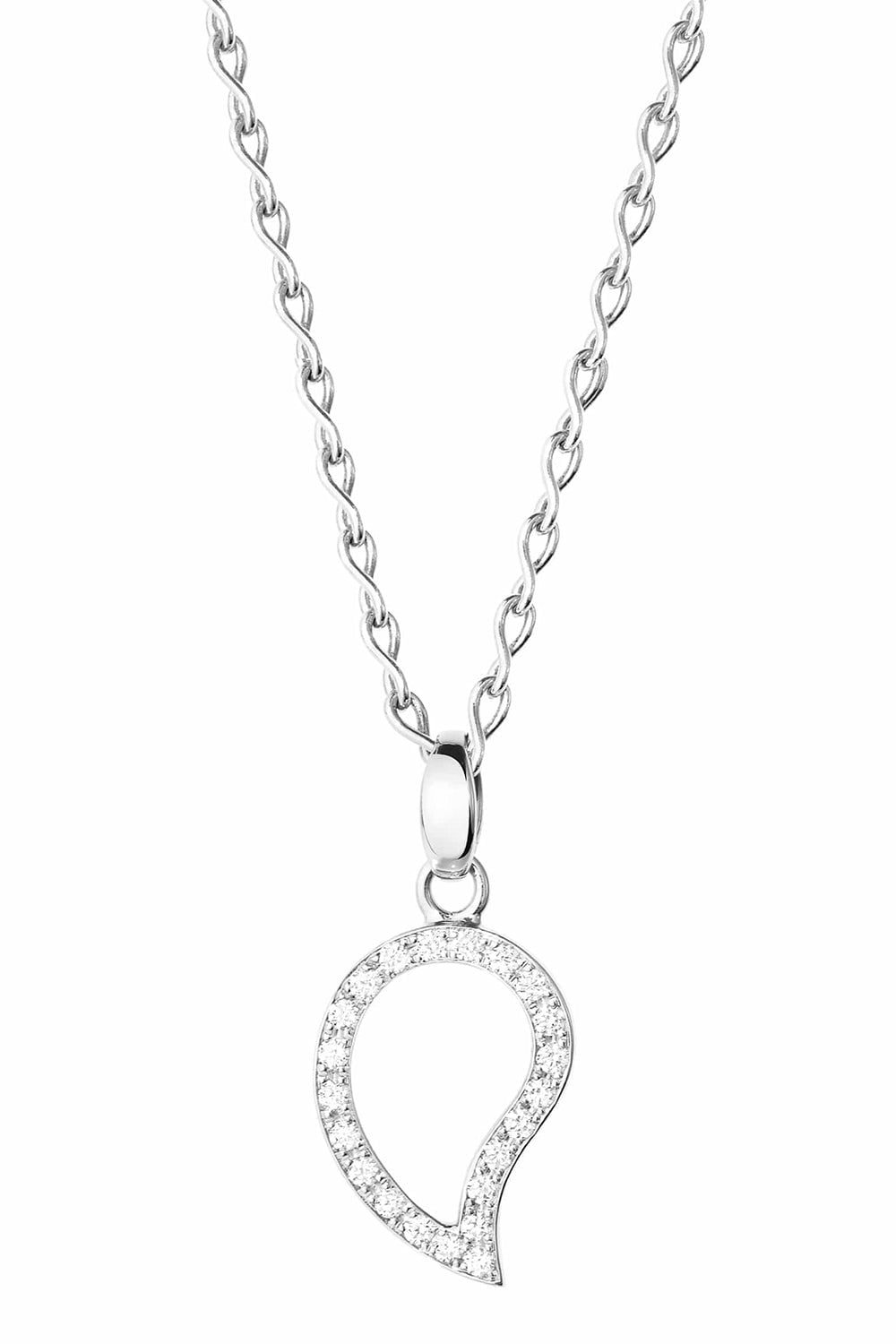 TAMARA COMOLLI-Small Diamond Pave Signature Pendant-WHITE GOLD