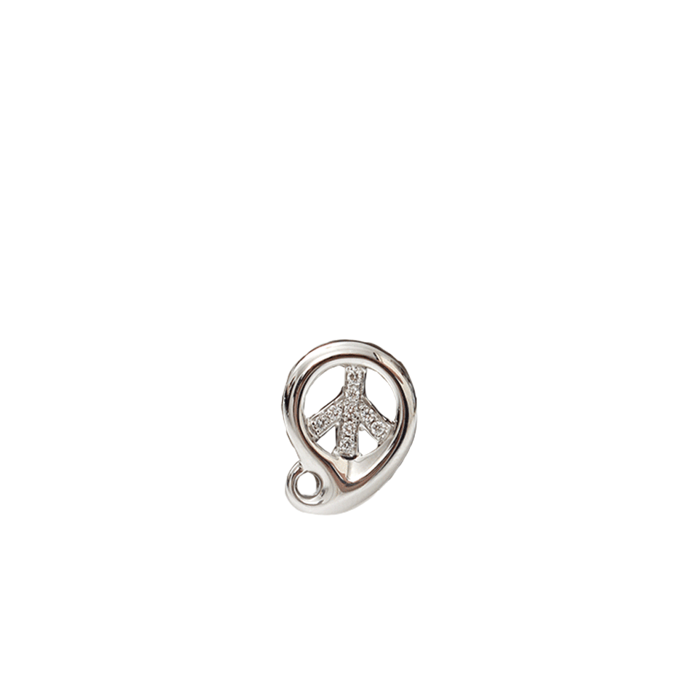 TAMARA COMOLLI-Small Paisley Peace Sign Slider-WHITE GOLD