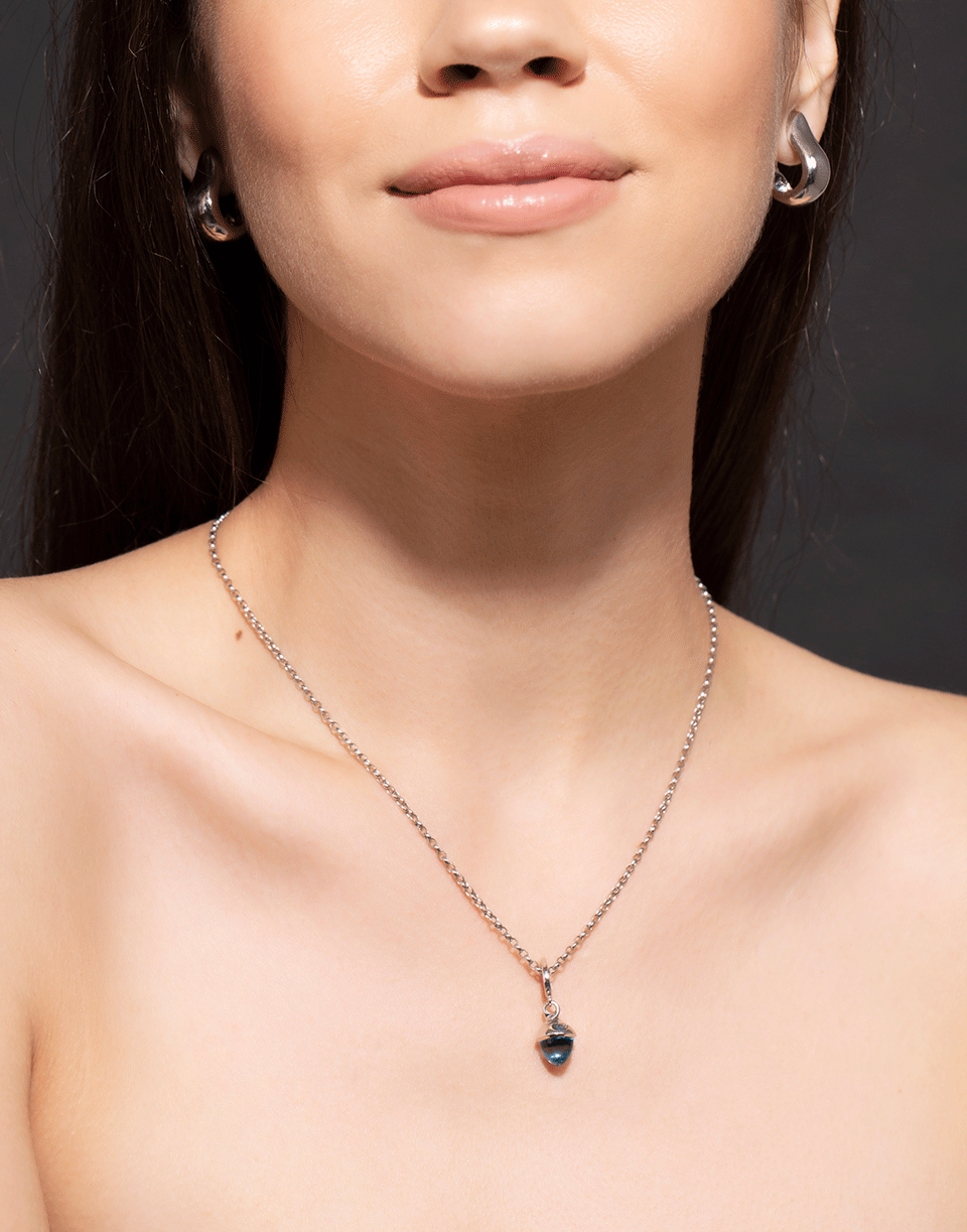 TAMARA COMOLLI-Swiss Blue Topaz Fairy Mikado Flamenco Pendant-WHITE GOLD
