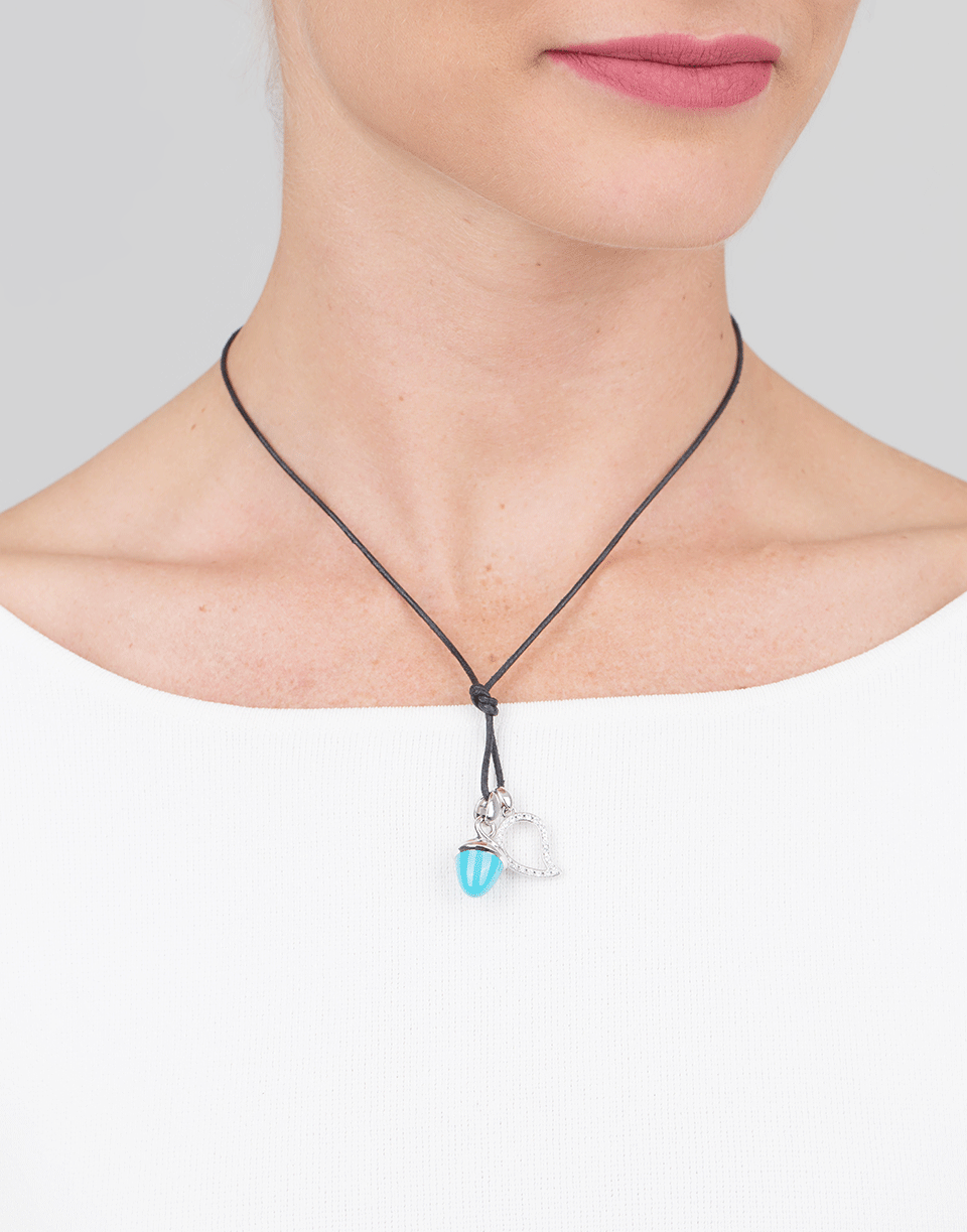 TAMARA COMOLLI-Turqouise Fairy Mikado Pendant-WHITE GOLD