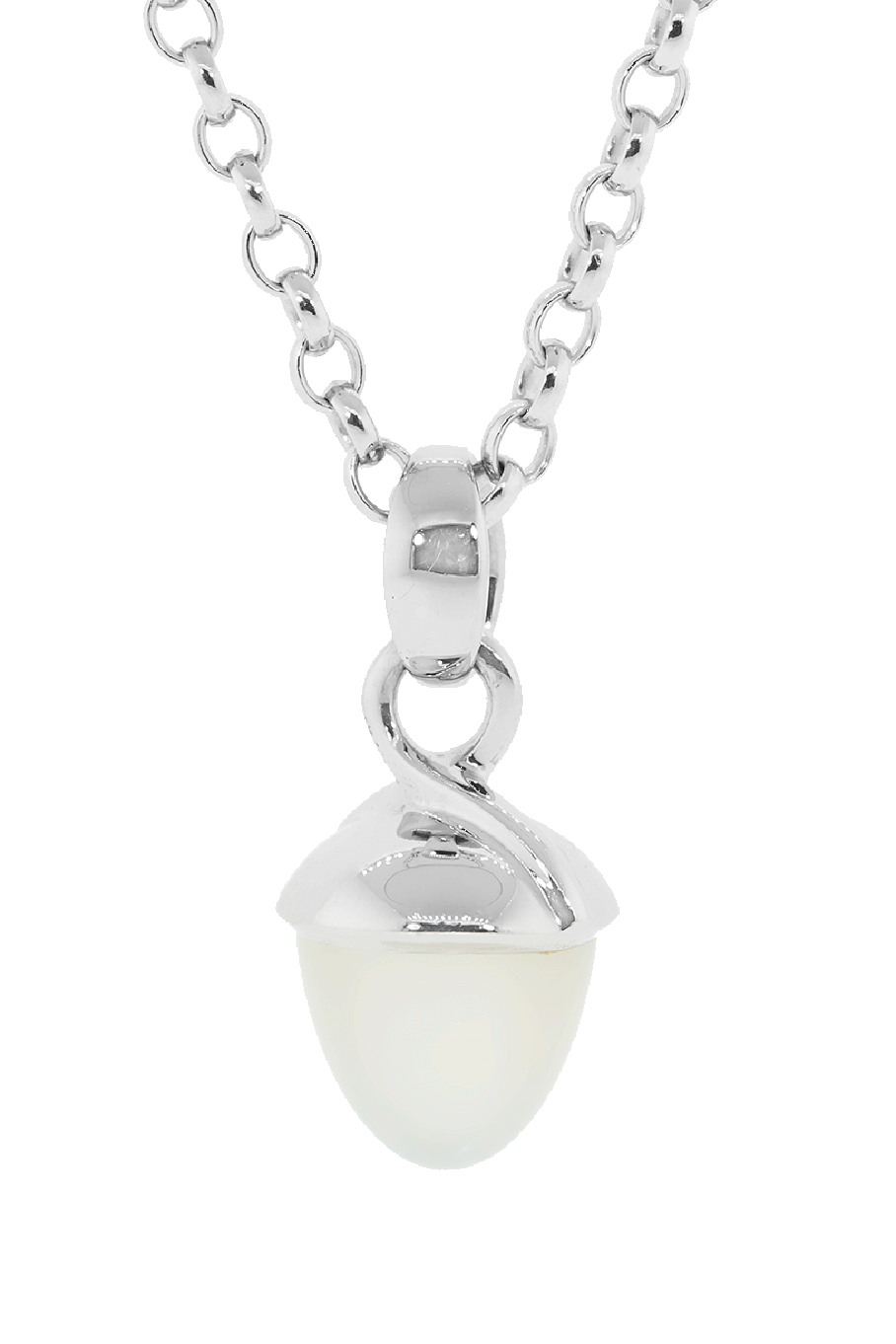 TAMARA COMOLLI-White Moonstone Mikado Bouquet Pendant-WHITE GOLD