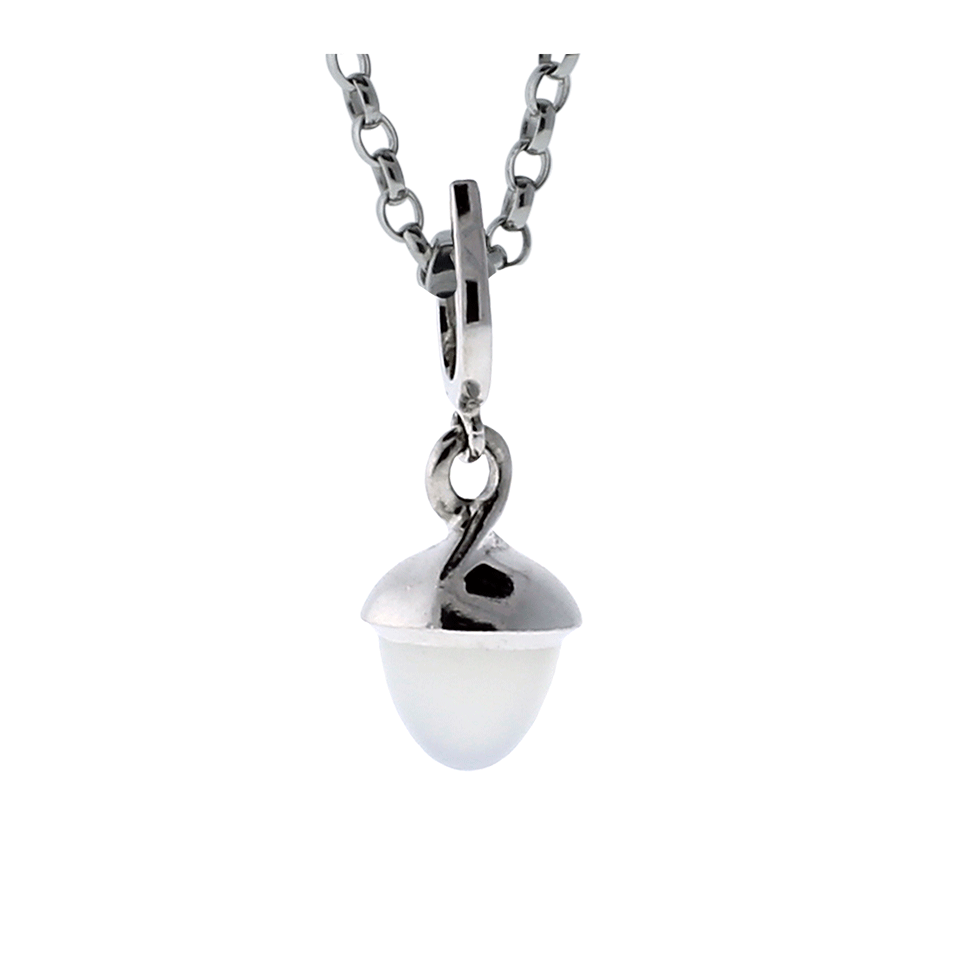 TAMARA COMOLLI-White Moonstone Mikado Flamenco Pendant-WHITE GOLD