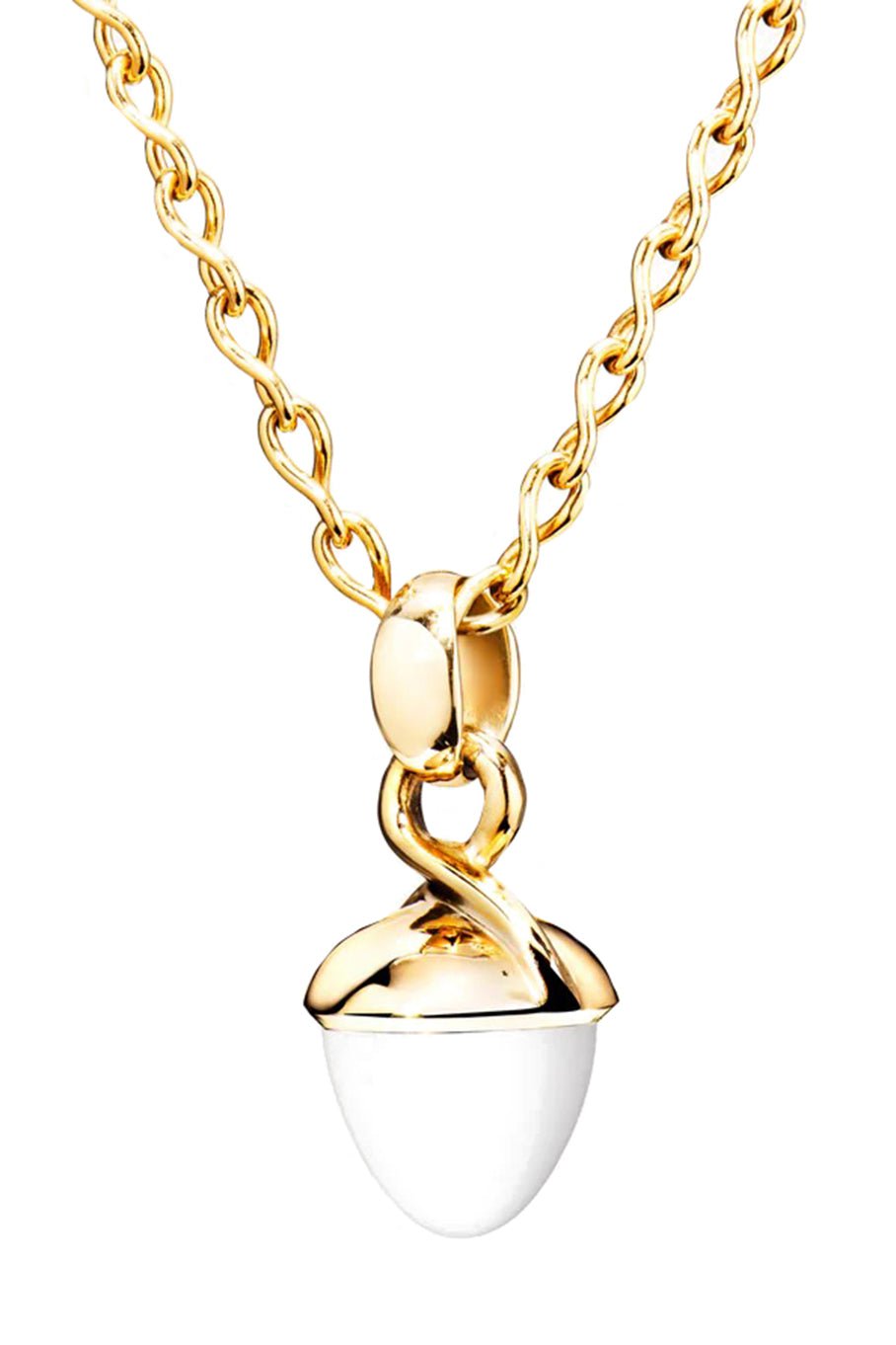 TAMARA COMOLLI-Cacholong Mikado Bouquet Pendant XL-YELLOW GOLD