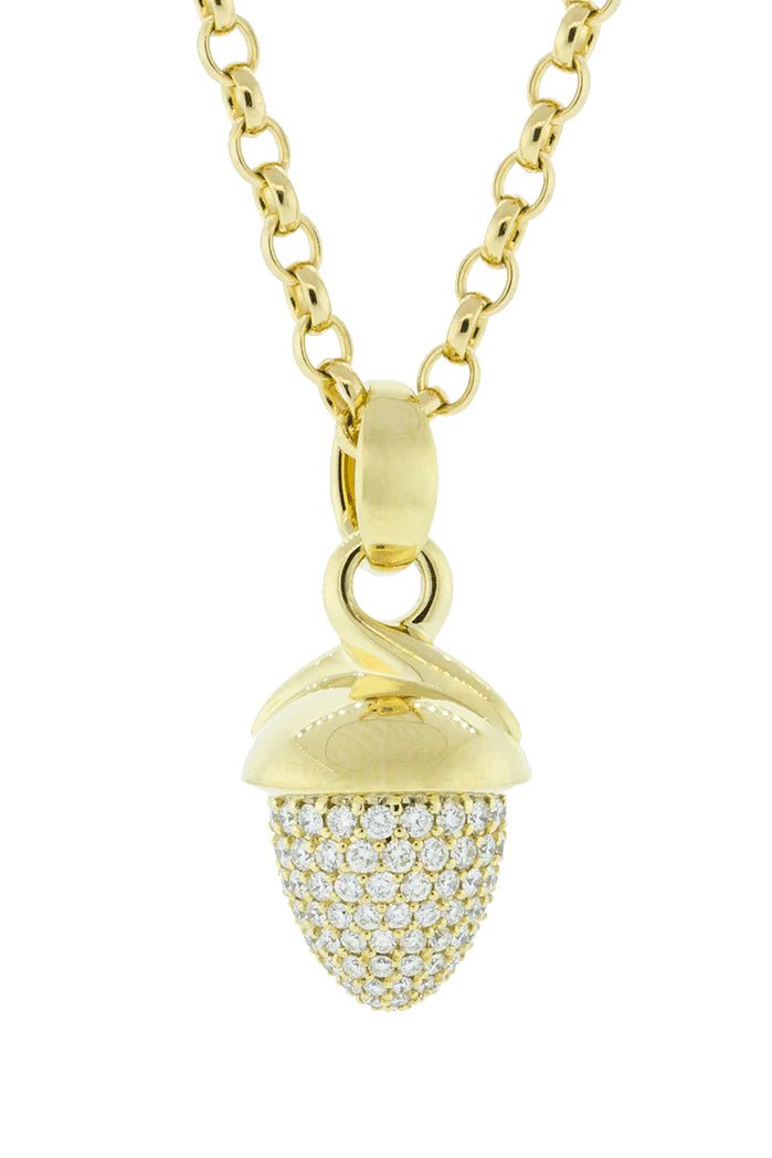 TAMARA COMOLLI-Diamond Pave Mikado Bouquet Pendant-YELLOW GOLD