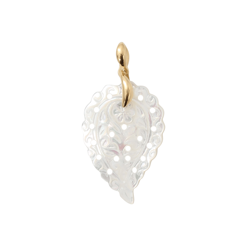 TAMARA COMOLLI-Medium Carved Mother Of Pearl India Pendant-YELLOW GOLD