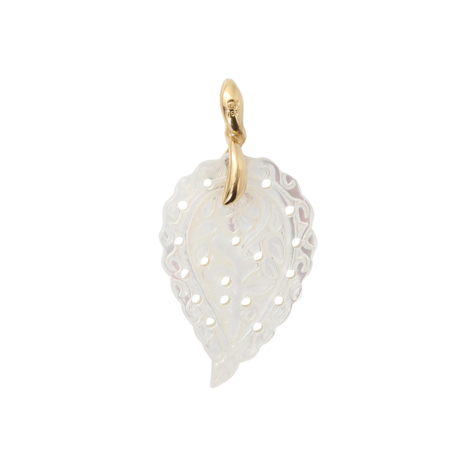 TAMARA COMOLLI-Medium Carved Mother Of Pearl India Pendant-YELLOW GOLD