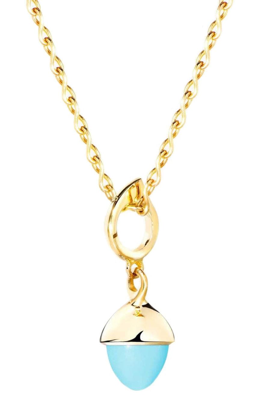 TAMARA COMOLLI-Mikado Flamenco Turquoise Pendant-YELLOW GOLD
