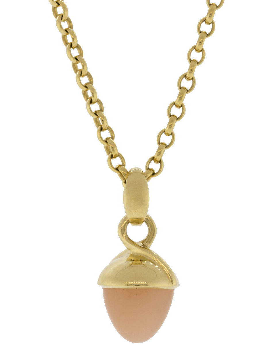 TAMARA COMOLLI-Orange Moonstone Mikado Pendant-YELLOW GOLD
