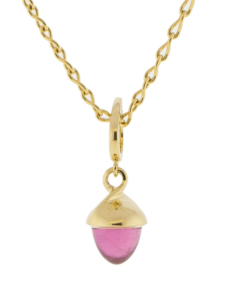 TAMARA COMOLLI-Rose Tourmaline Mikado Flamenco Pendant-YELLOW GOLD