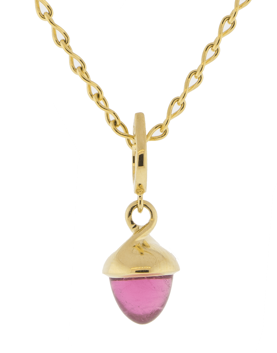 TAMARA COMOLLI-Rose Tourmaline Mikado Flamenco Pendant-YELLOW GOLD