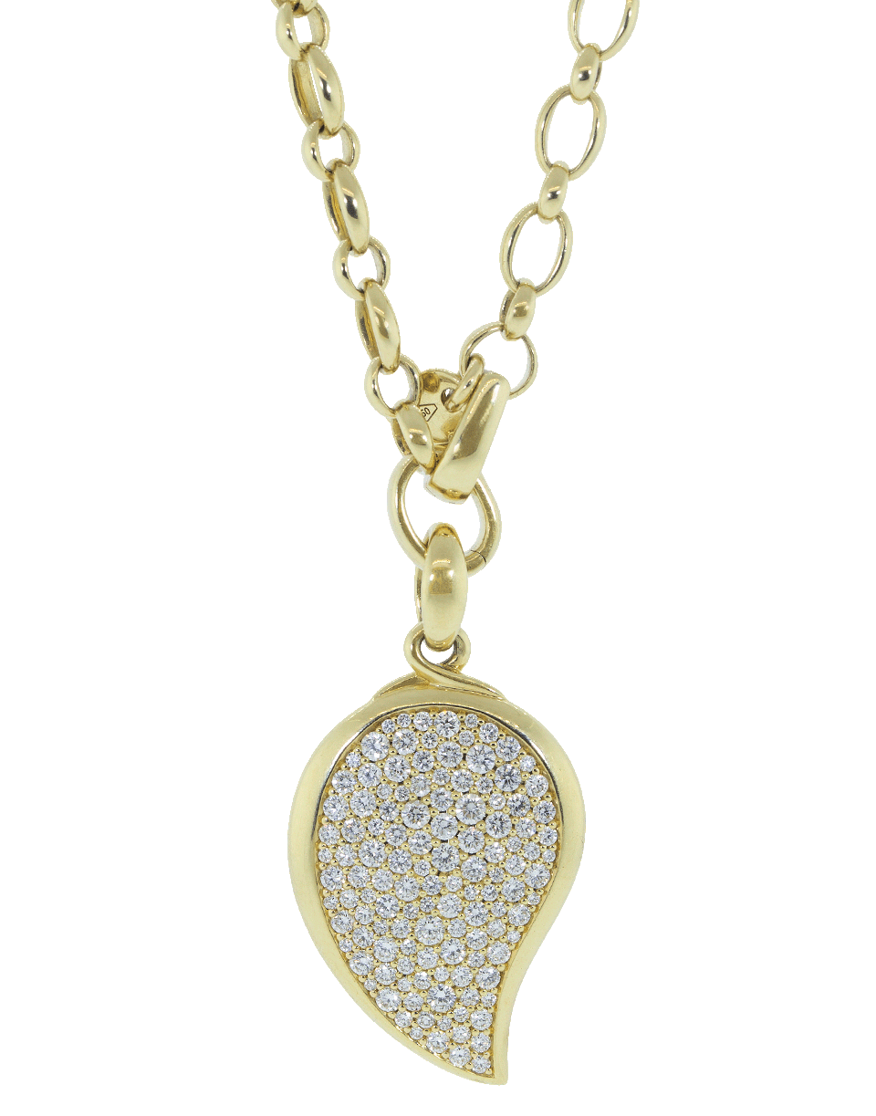 TAMARA COMOLLI-Small Pave Diamond Signature Wave Pendant-YELLOW GOLD