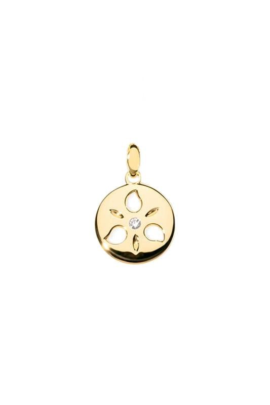 TAMARA COMOLLI-Small Sand Dollar Pendant-YELLOW GOLD
