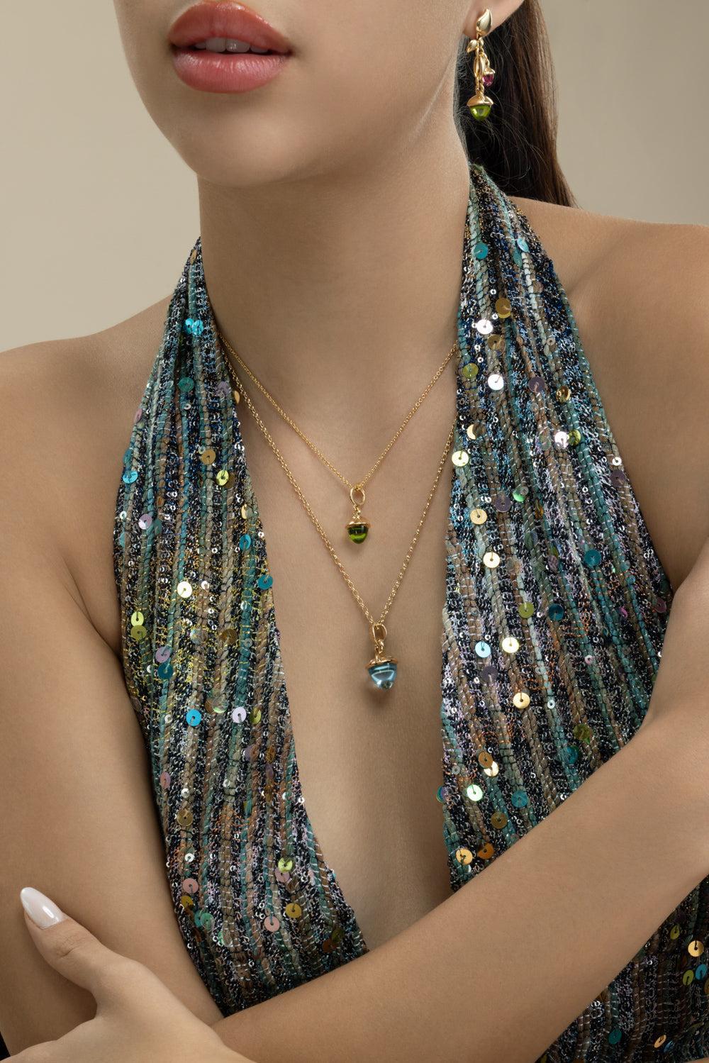 Swiss Topaz Mikado Bouquet Fairy Pendant-YELLOW GOLD-JEWELRYFINE JEWELPENDANT-TAMARA COMOLLI