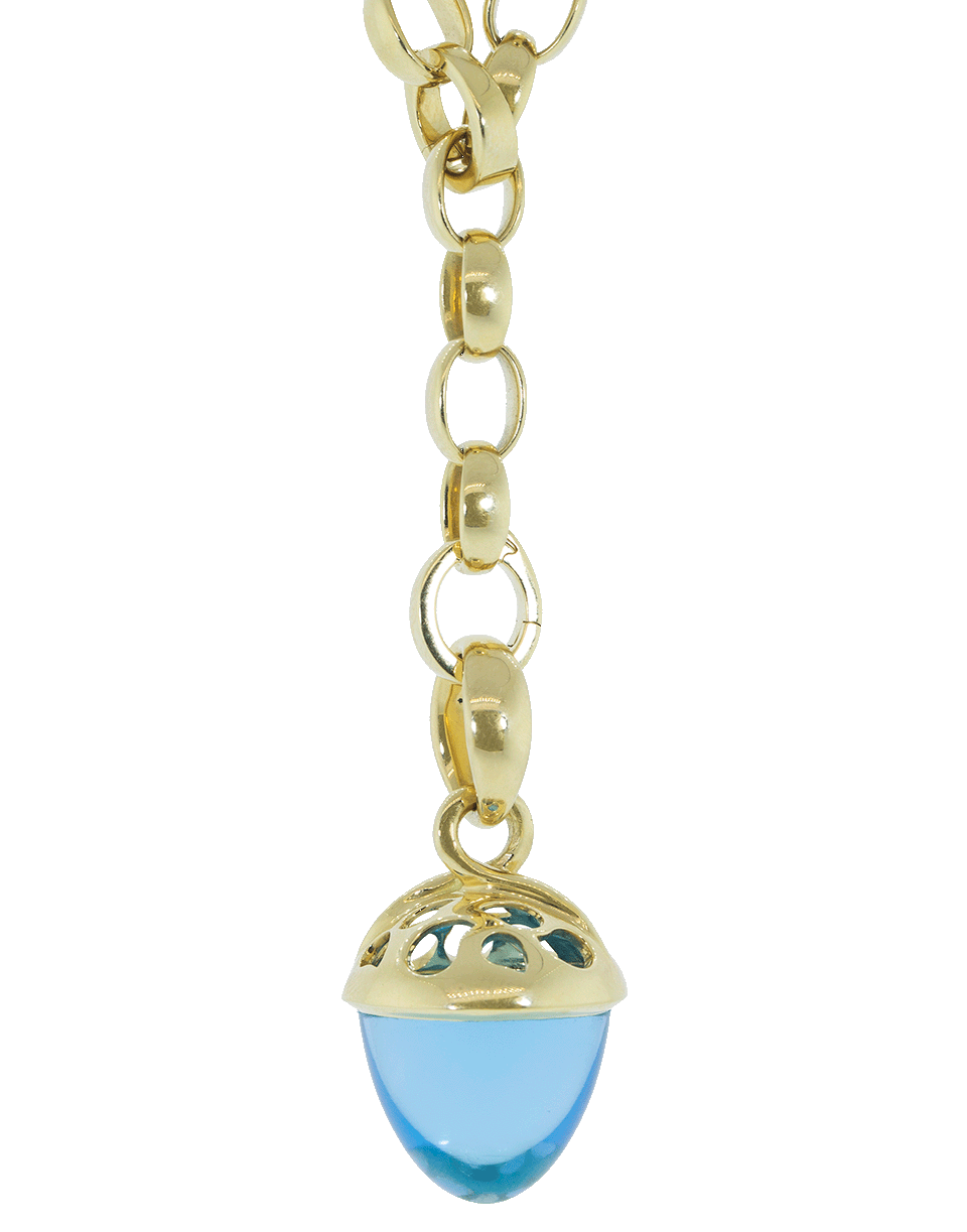 TAMARA COMOLLI-XL Blue Topaz Fairy Mikado Bouquet Pendant-YELLOW GOLD