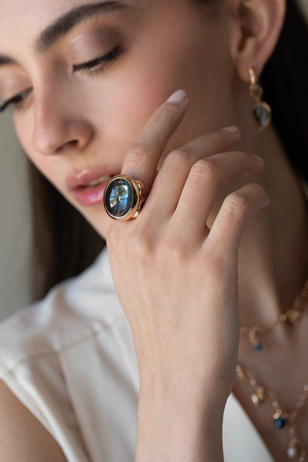 TAMARA COMOLLI-Large Hippie Glam Ring-ROSE GOLD