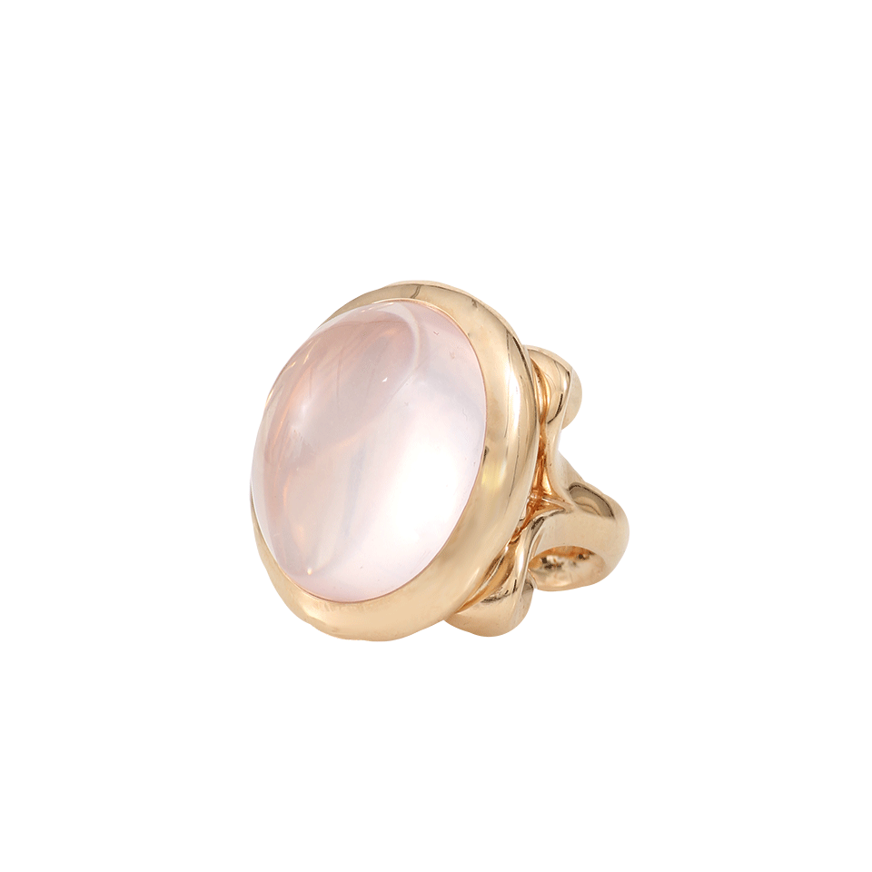 TAMARA COMOLLI-Rose Quartz Large Hippie Glam Ring-ROSE GOLD