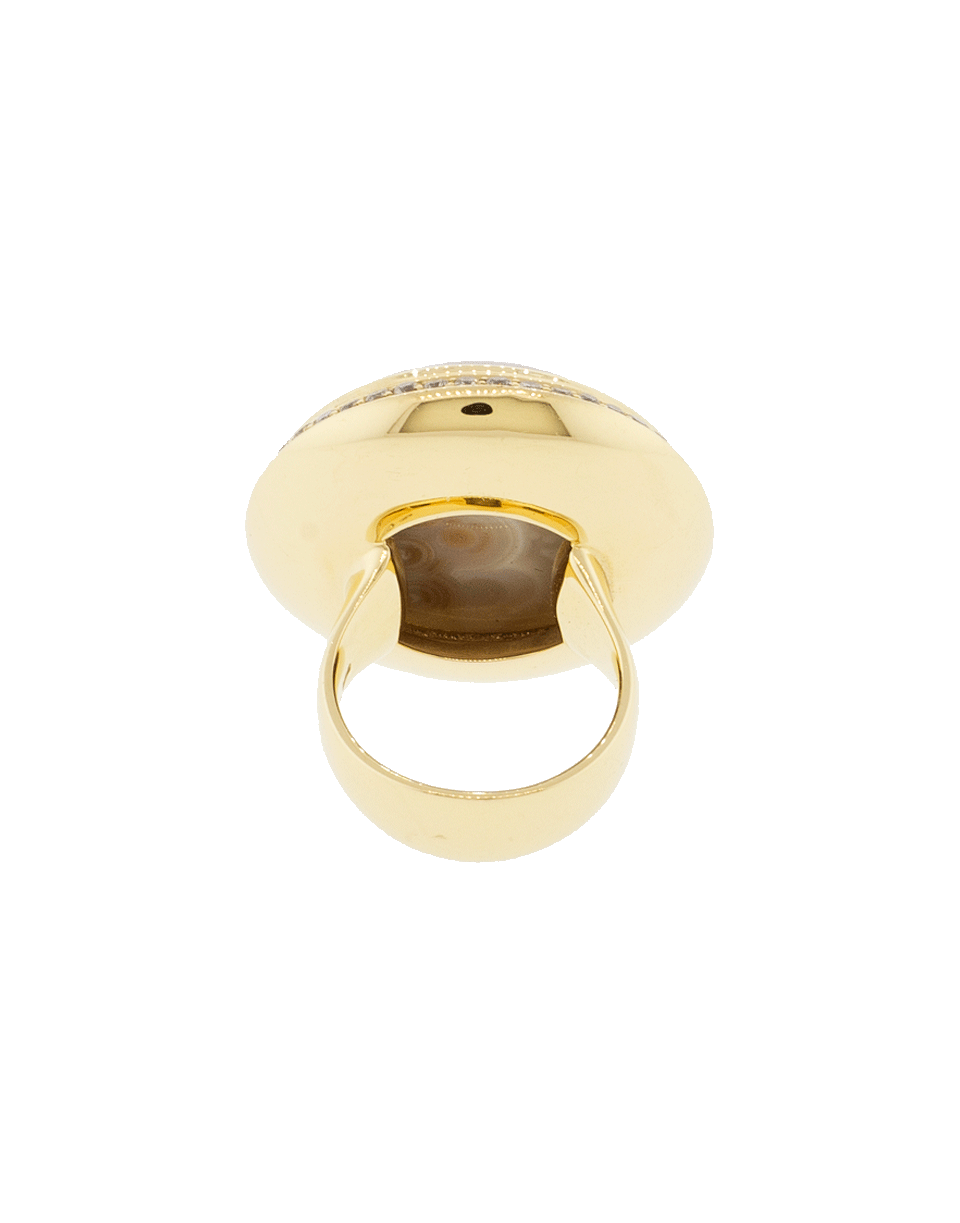 TAMARA COMOLLI-Large Ocean Jasper Cabochon Ring-ROSE GOLD