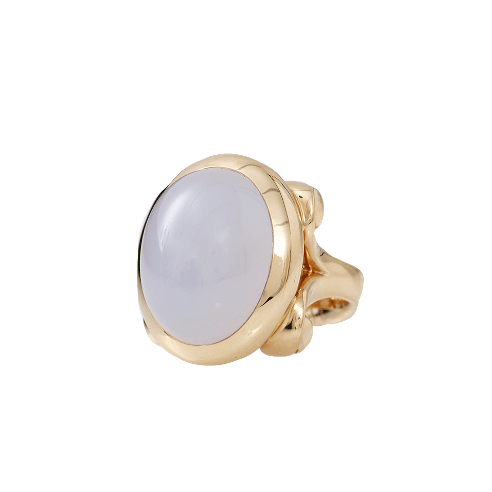 TAMARA COMOLLI-Small Chalcedony Hippie Glam Ring-ROSE GOLD