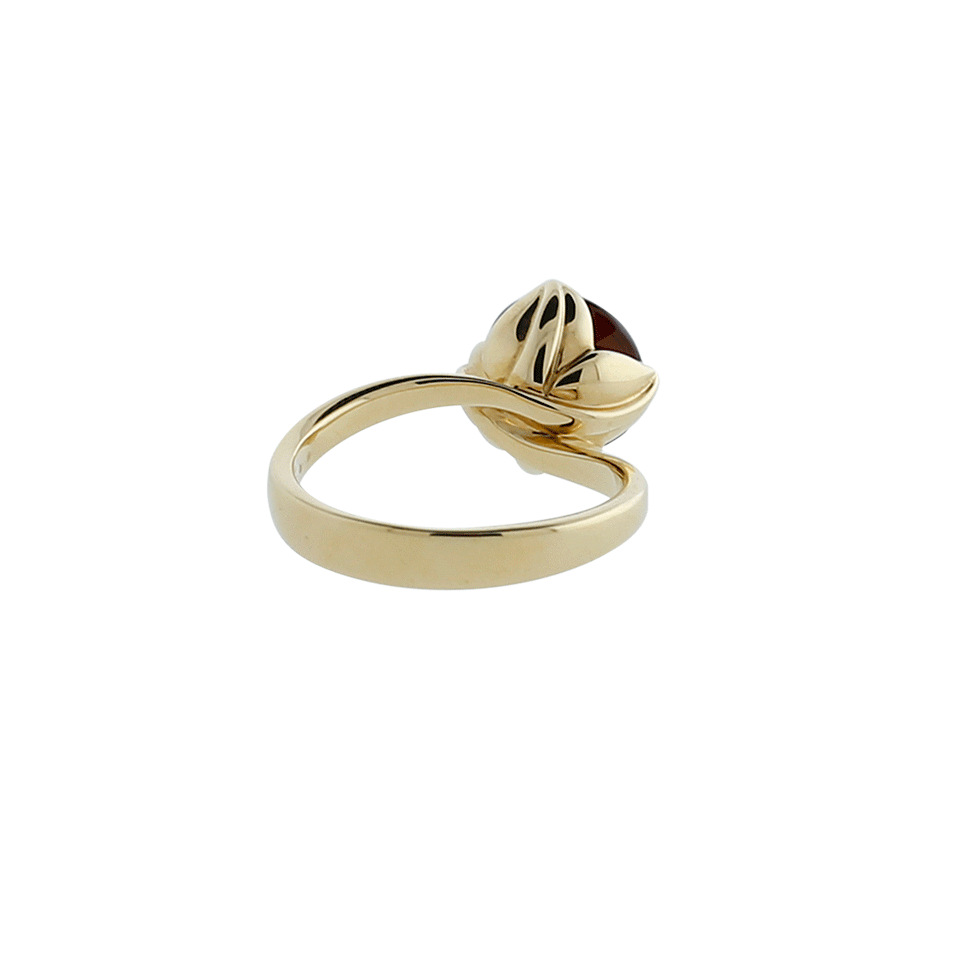 TAMARA COMOLLI-Almandin Garnet Tulip Ring-ROSE GOLD