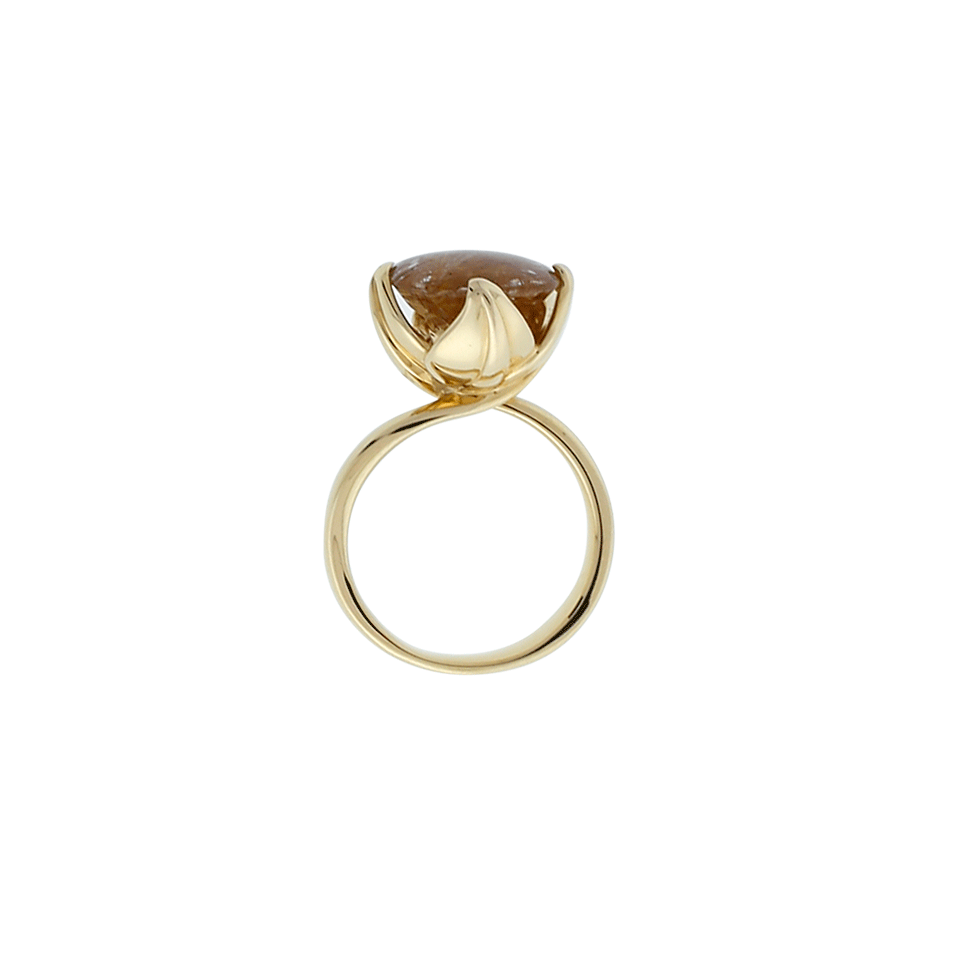 TAMARA COMOLLI-Rutilated Quartz Tulip Ring-ROSE GOLD