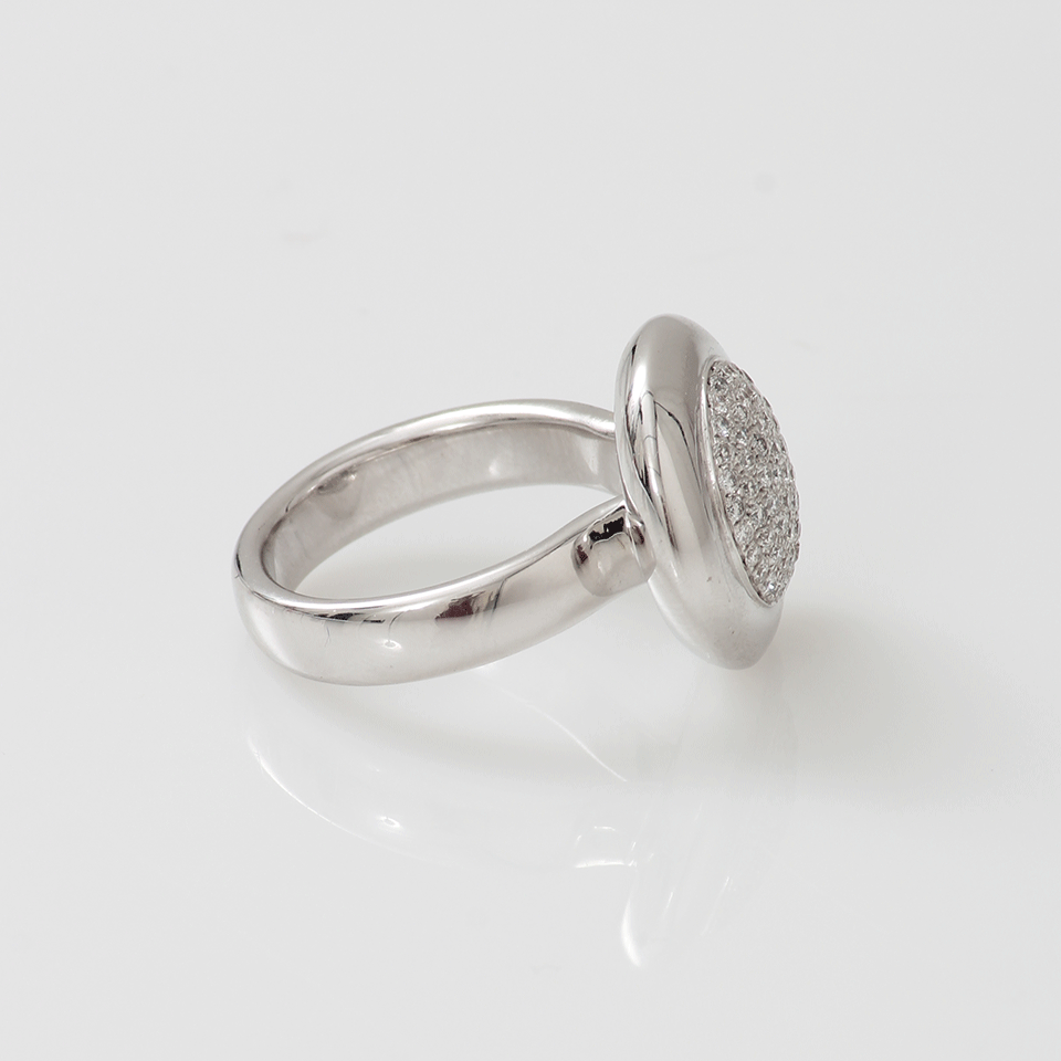 TAMARA COMOLLI-Diamond Pave Sloppy Ring-WHITE GOLD