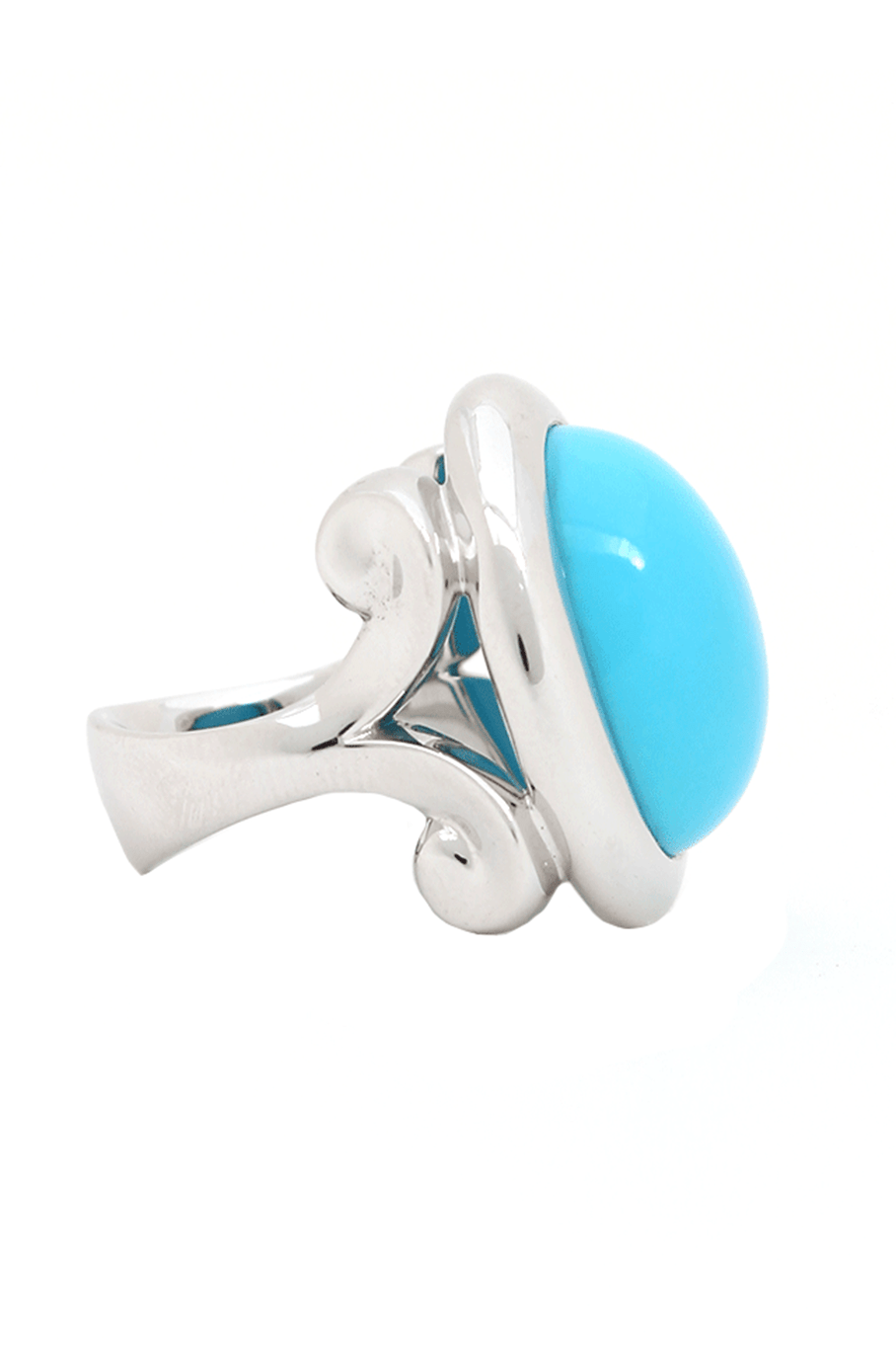 TAMARA COMOLLI-Turquoise Hippie Glam Ring-WHITE GOLD