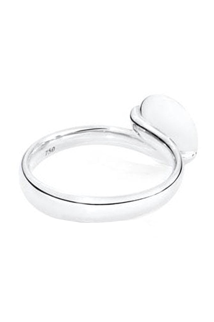 TAMARA COMOLLI-Small Swiss Topaz Bouton Ring-WHITE GOLD