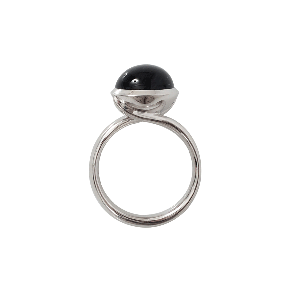 TAMARA COMOLLI-Large London Topaz Bouton Ring-WHITE GOLD