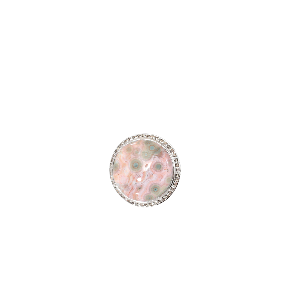 TAMARA COMOLLI-Large Ocean Jasper Ring-WHITE GOLD