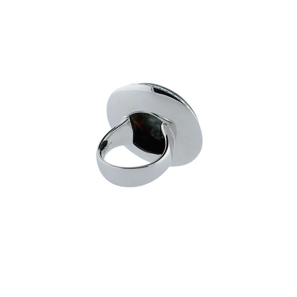 TAMARA COMOLLI-Large Ocean Jasper Ring-WHITE GOLD