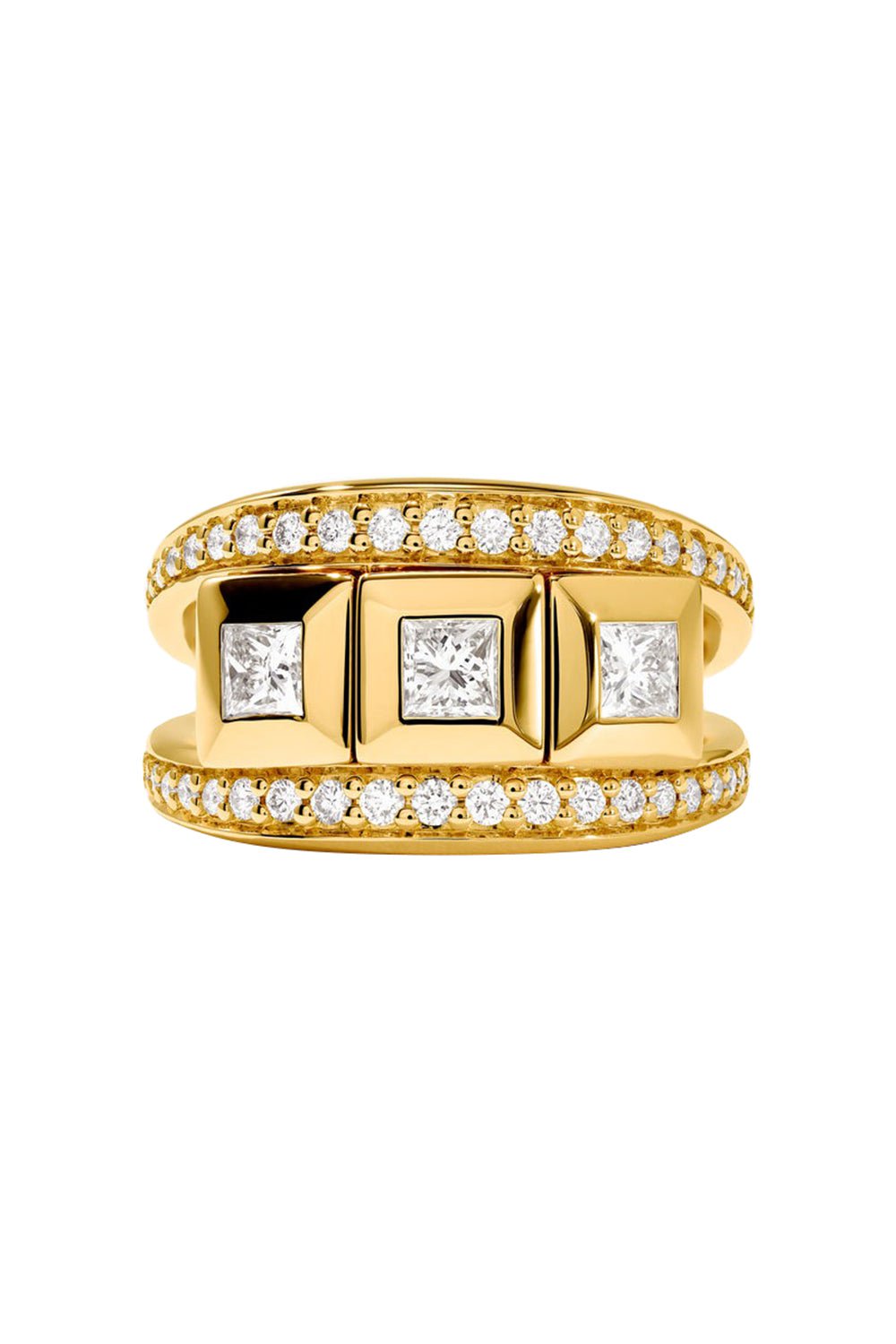 TAMARA COMOLLI-Curriculum Vitae Diamond Ring-YELLOW GOLD