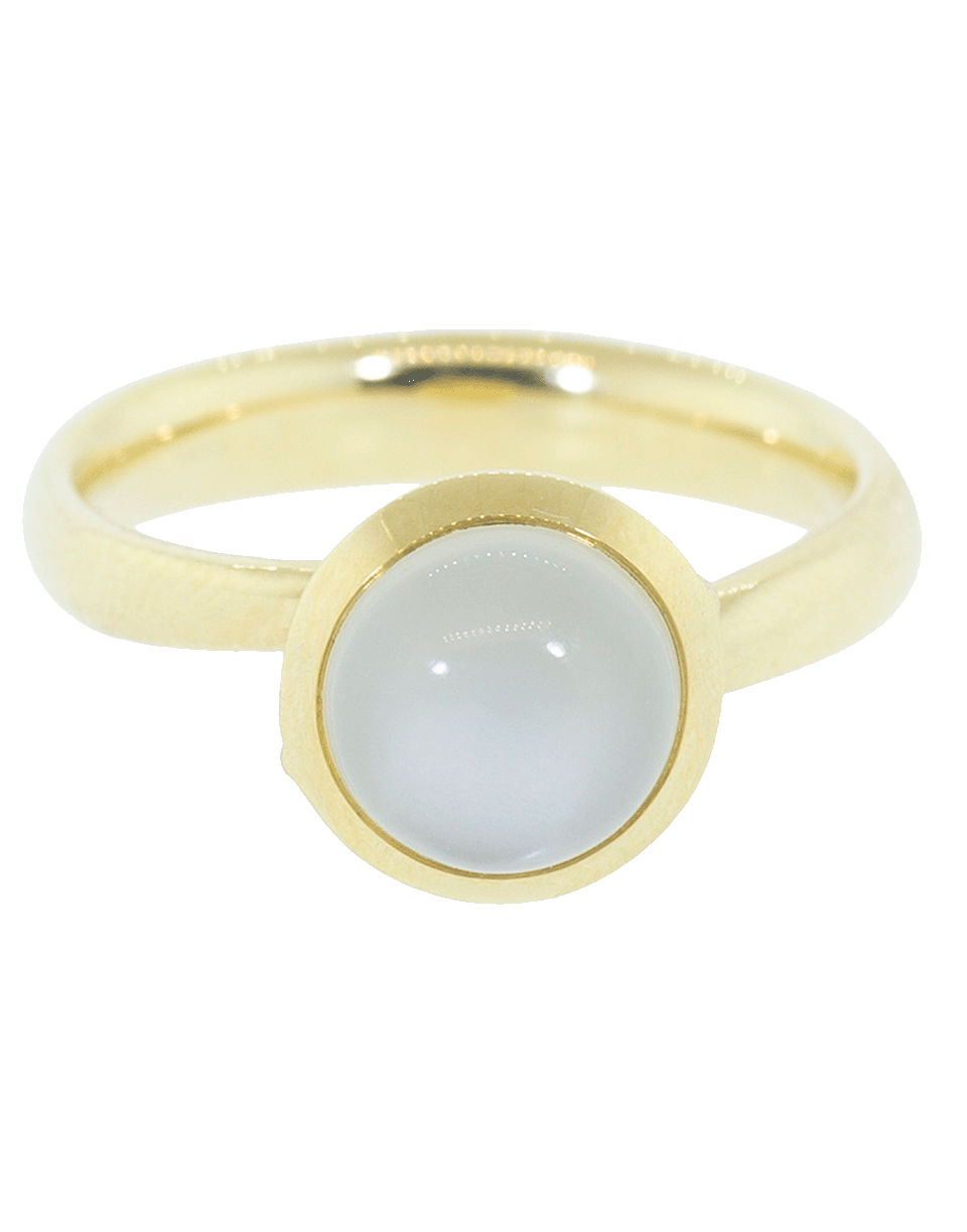 TAMARA COMOLLI-White Moonstone Bouton Ring-YELLOW GOLD