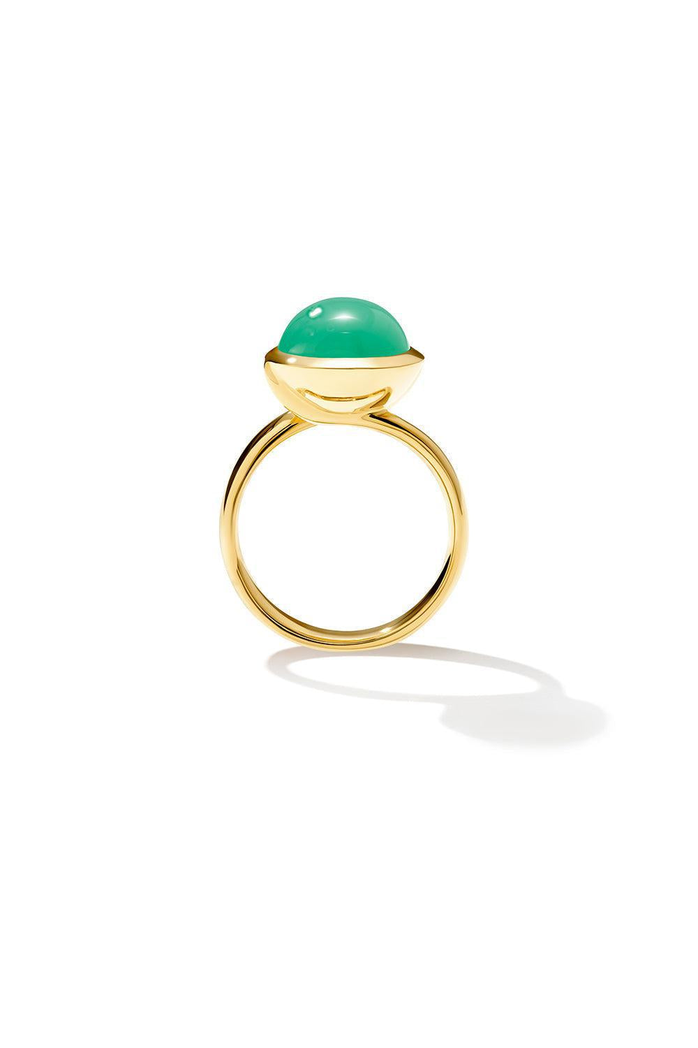 Large Bouton Chrysoprase Ring-YELLOW GOLD-6.75-JEWELRYFINE JEWELRING-TAMARA COMOLLI