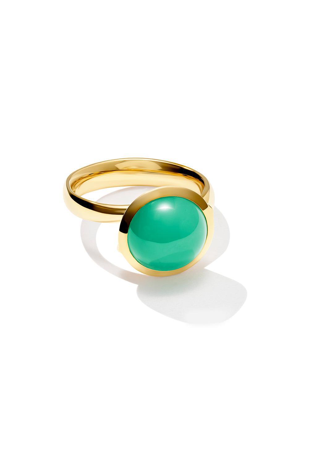 Large Bouton Chrysoprase Ring-YELLOW GOLD-6.75-JEWELRYFINE JEWELRING-TAMARA COMOLLI